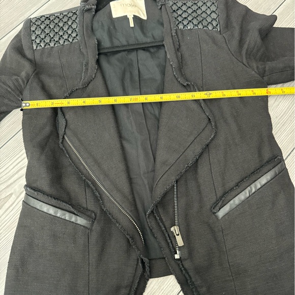 Maje Blazer with Black Leather Detail - Picture 6 of 8
